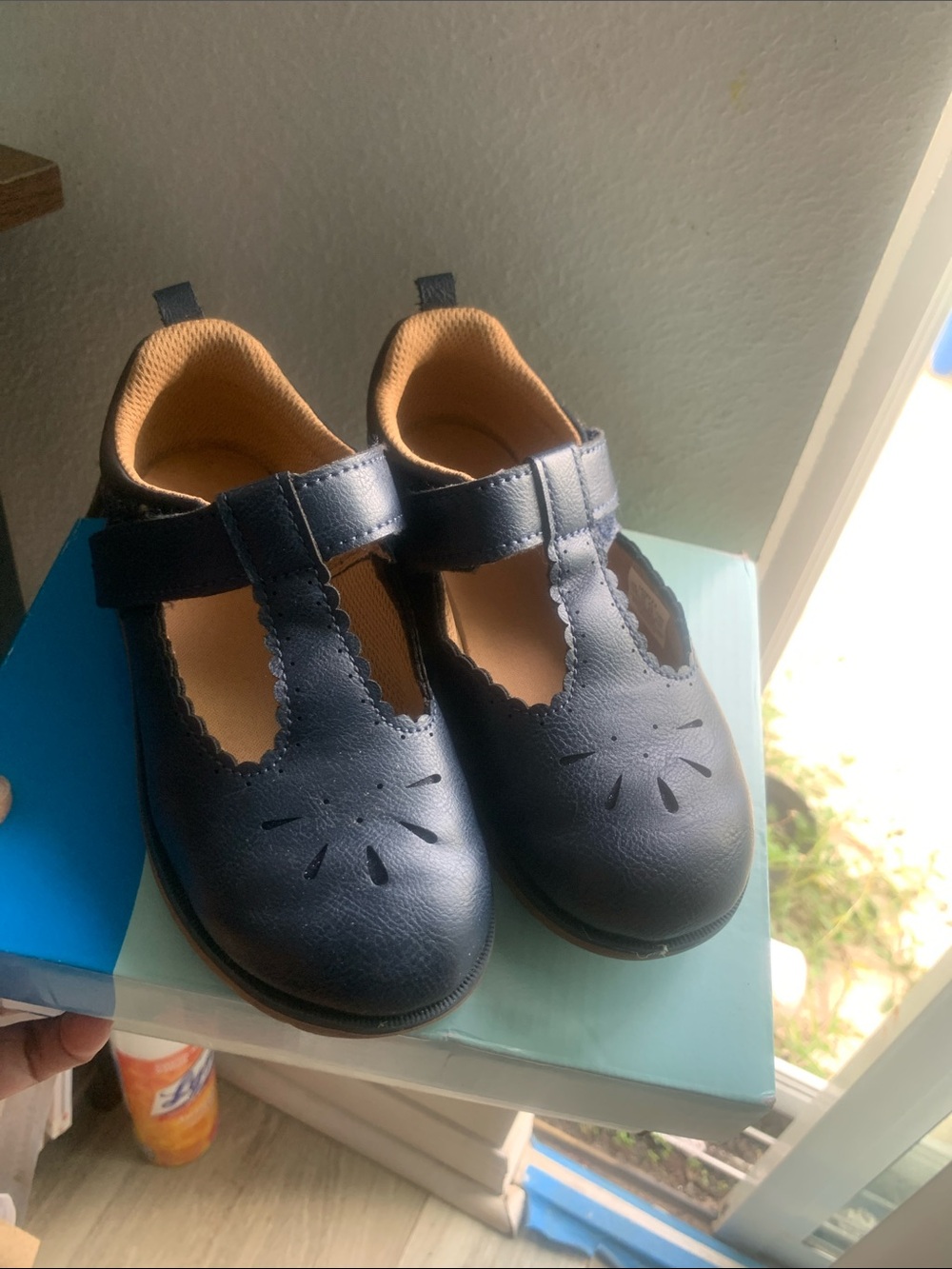 Stride Rite Navy T-Strap Mary Jane Shoes for Kids